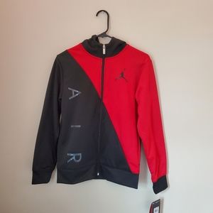 Air Jordan Red And Black Full Zip Hoodie